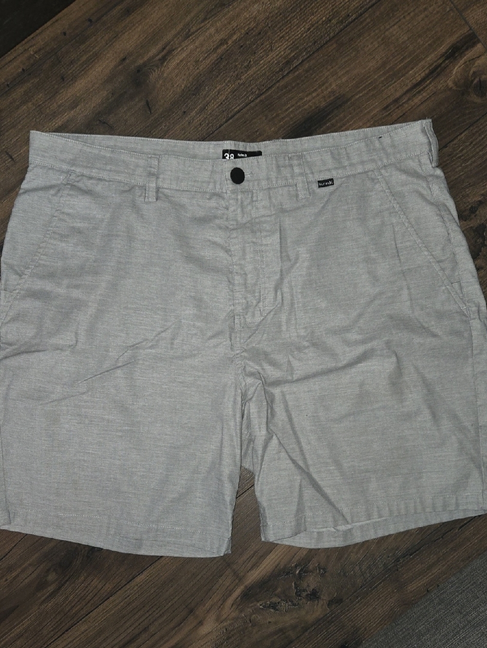 Hurley Light Gray Flat Front Men's Shorts